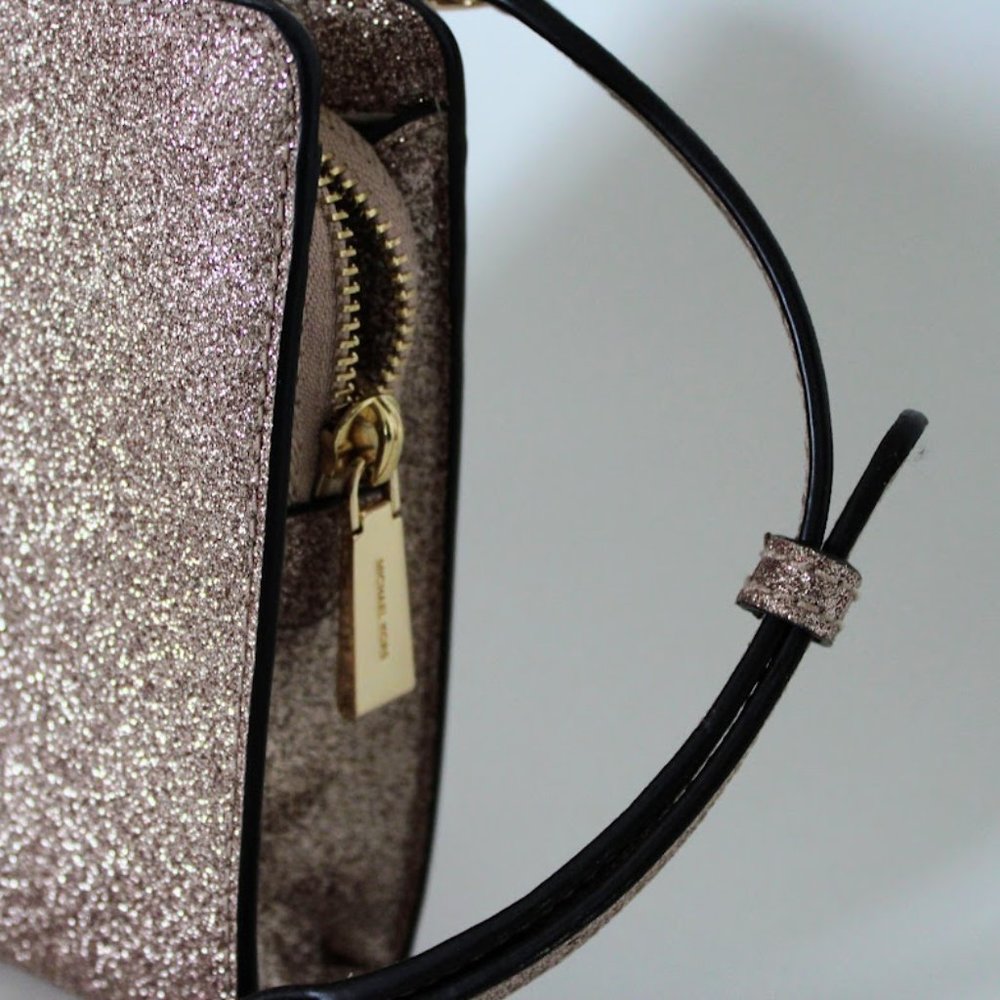 Michael Kors Rose Gold/Champagne Convertible Clutch and Cross Body Purse - Picture 10 of 12